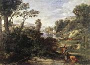 POUSSIN, Nicolas Landscape with Diogenes af oil painting on canvas
